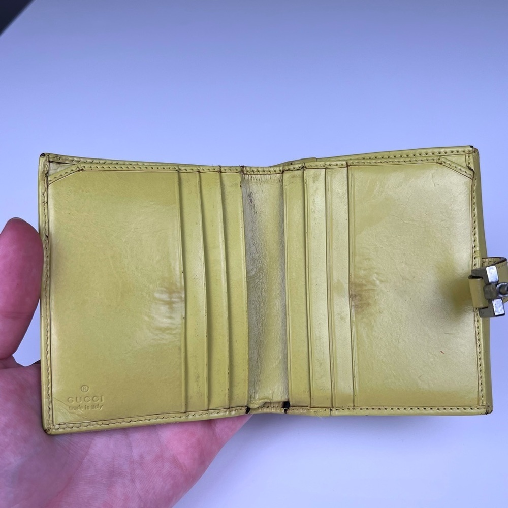 GUCCI LIME GREEN JACKIE LOGO WALLET - Picture 7 of 10